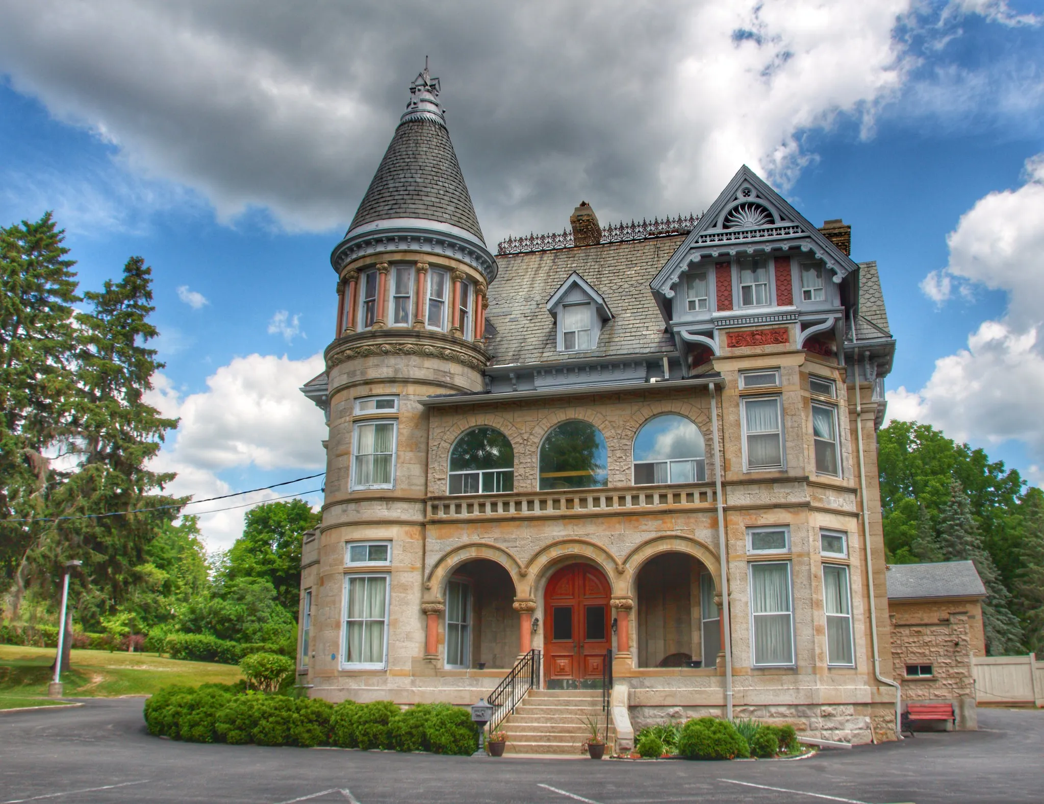 Photo of a fancy three story house